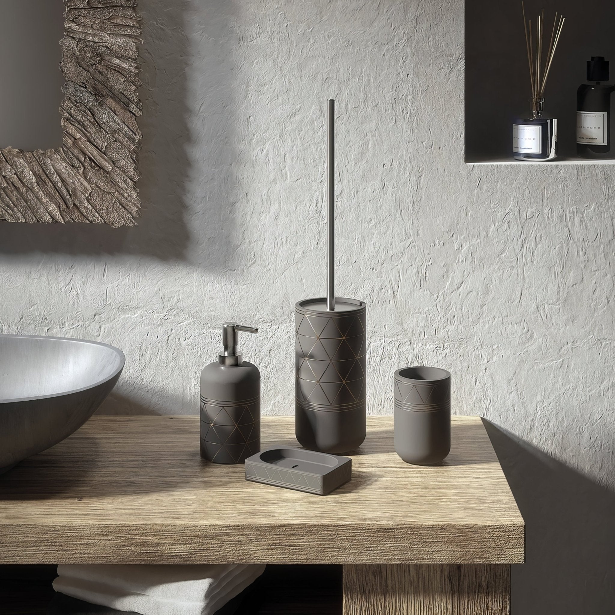 Calipso Soap Dispenser Grey - Hyperion Tiles