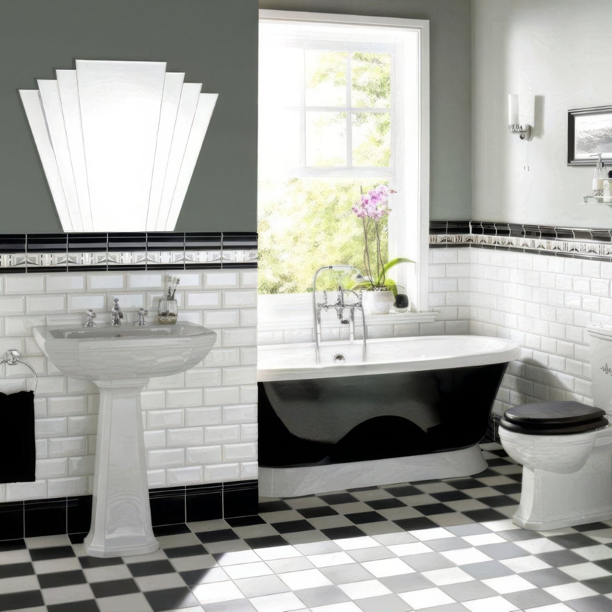 Cambridge Black and Dover White - Hyperion Tiles