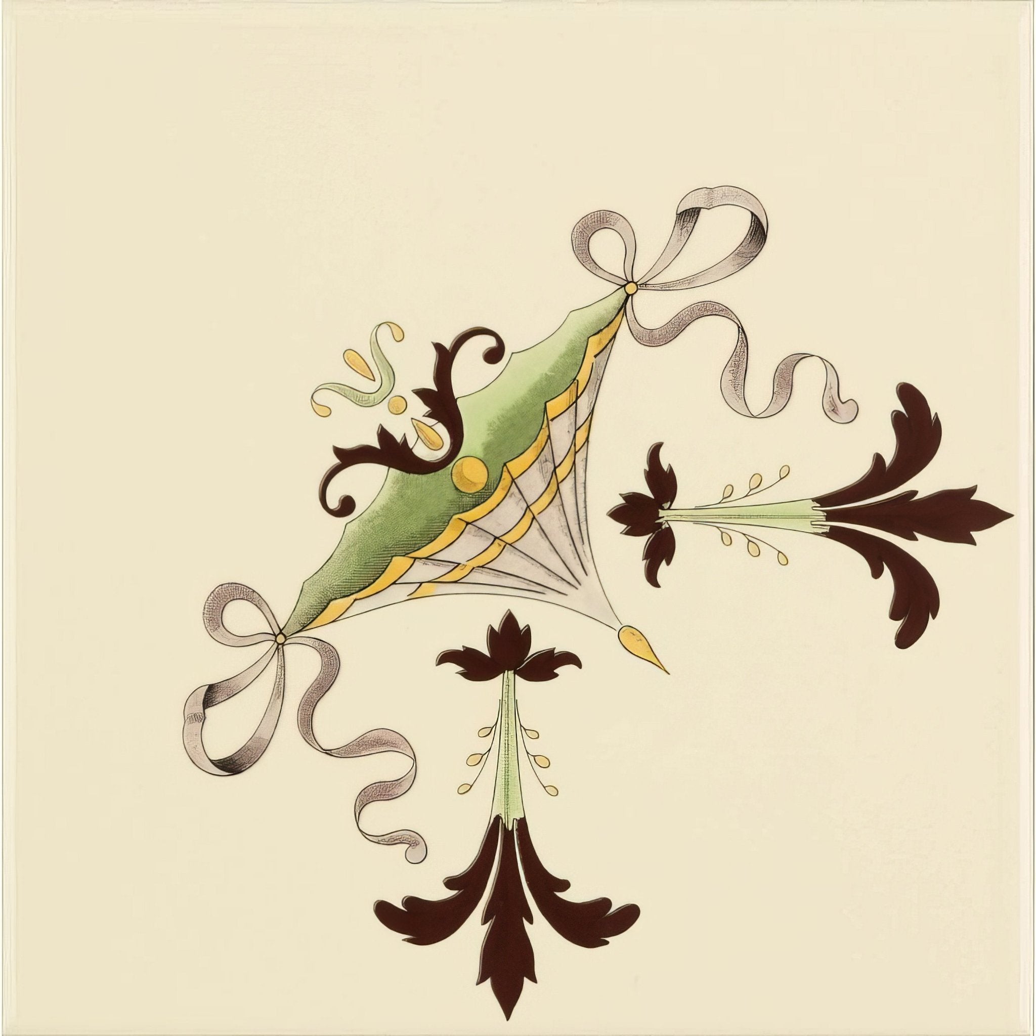 Cameo Carousel Corner On County White - Hyperion Tiles