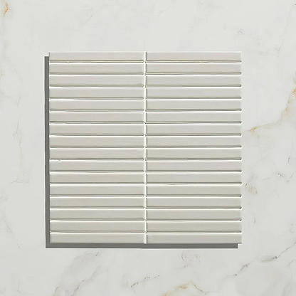 Candy Cane Porcelain Mosaic Vanilla - Hyperion Tiles