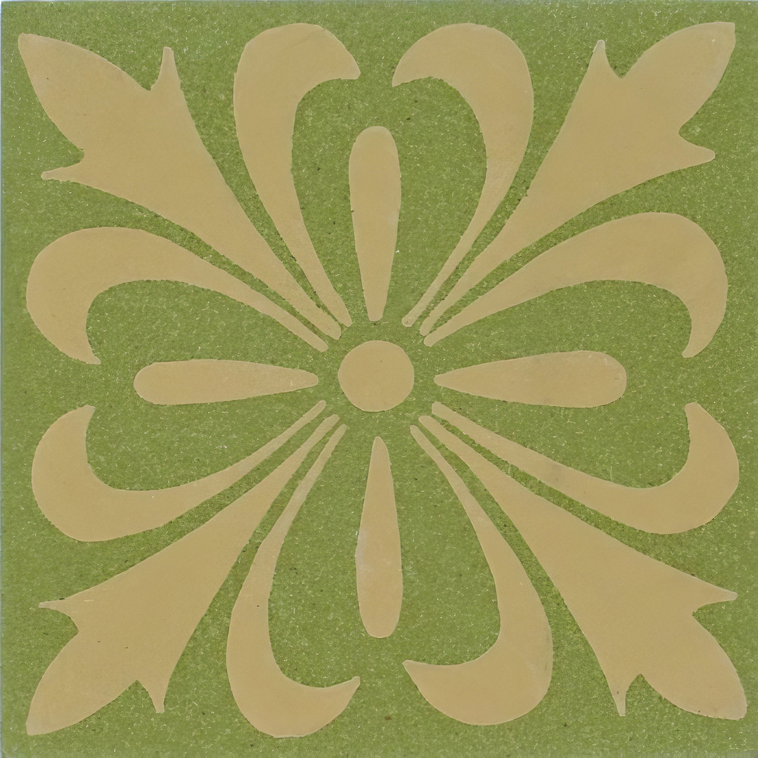 Cardigan Buff on Green - Hyperion Tiles