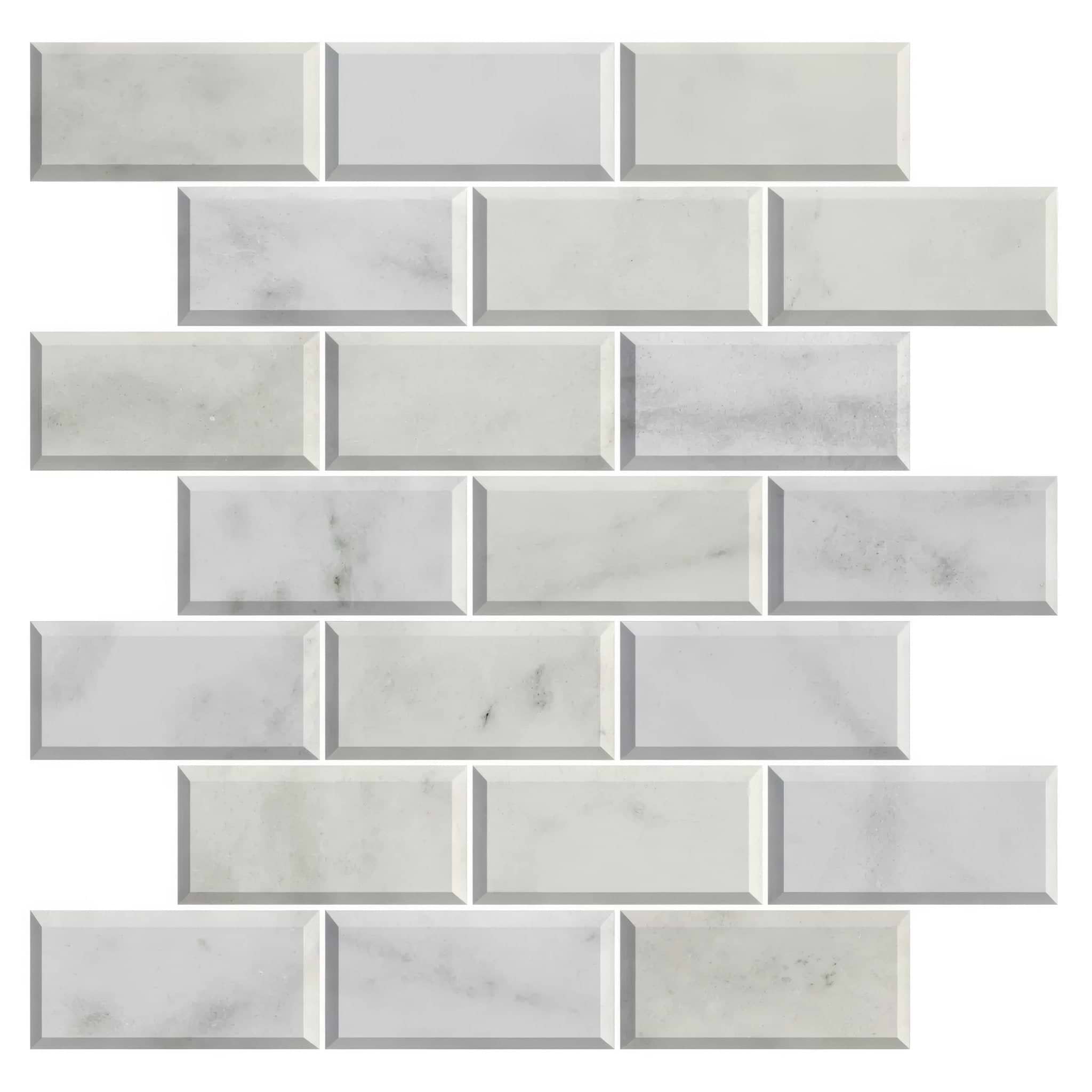 Carrara White Marble Metro Mosaic Tile - Hyperion Tiles