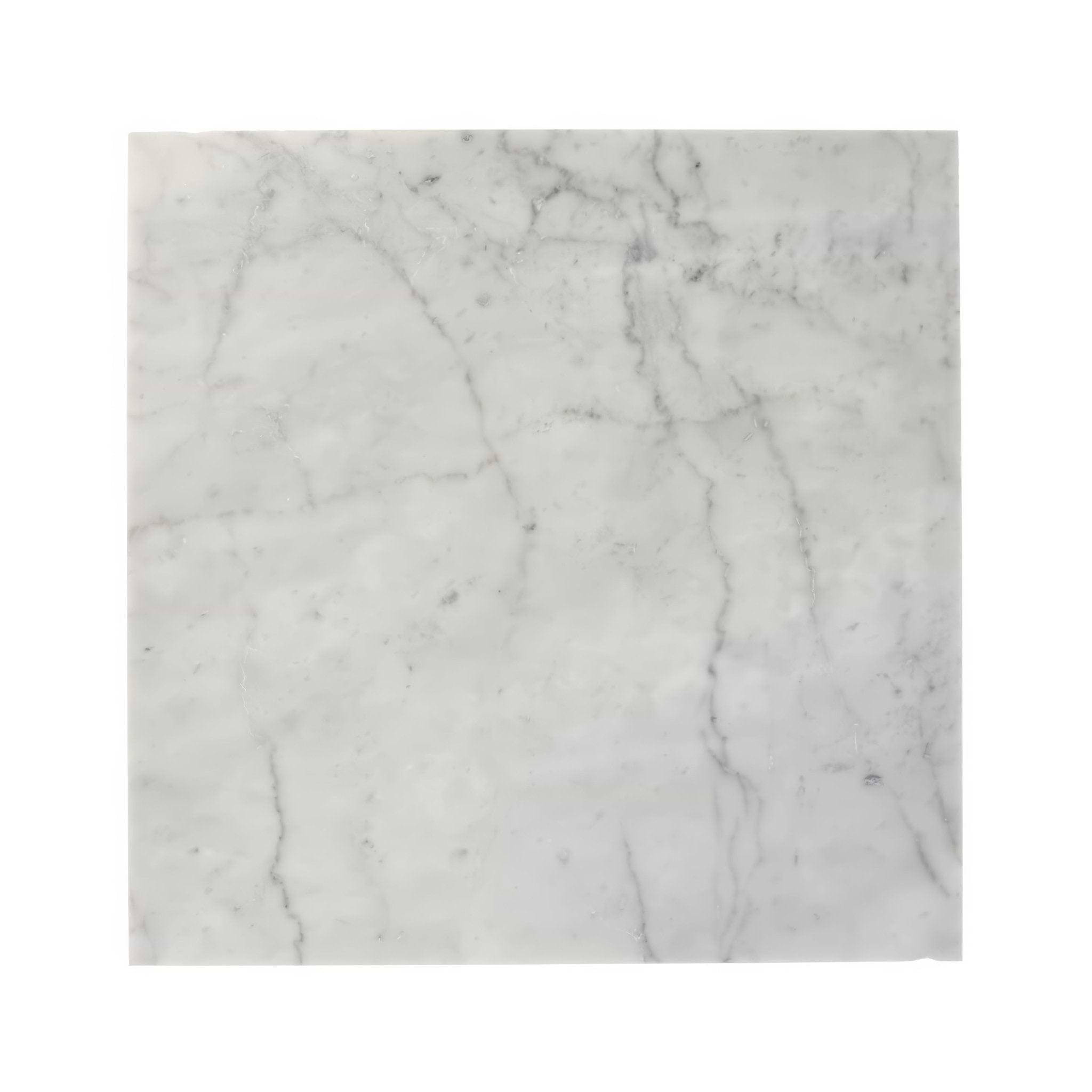 Carrara White Marble Tile 45.7 x 45.7cm - Hyperion Tiles