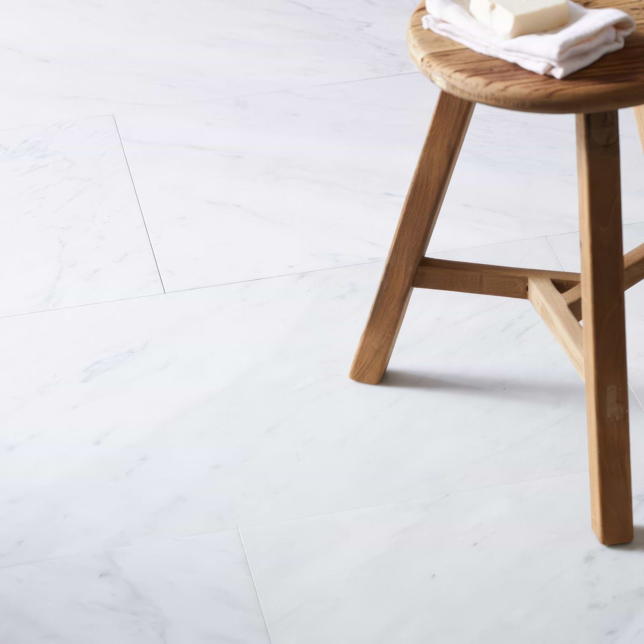 Carrara White Marble Tile 91 x 45.7cm - Hyperion Tiles