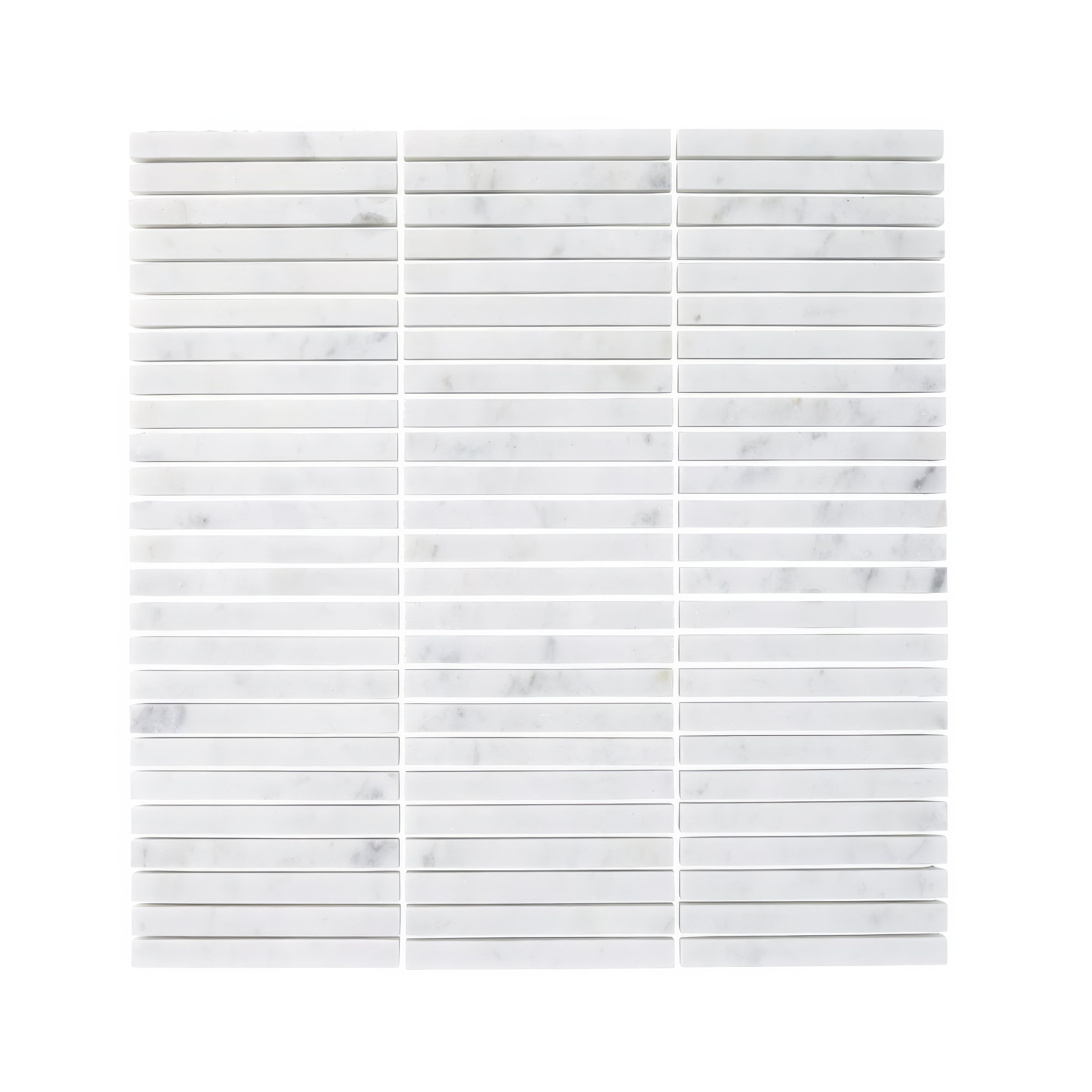 Carrara White Stacked Mosaic - Hyperion Tiles