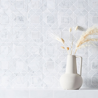 Carrara White Jewel Mosaic - Hyperion Tiles