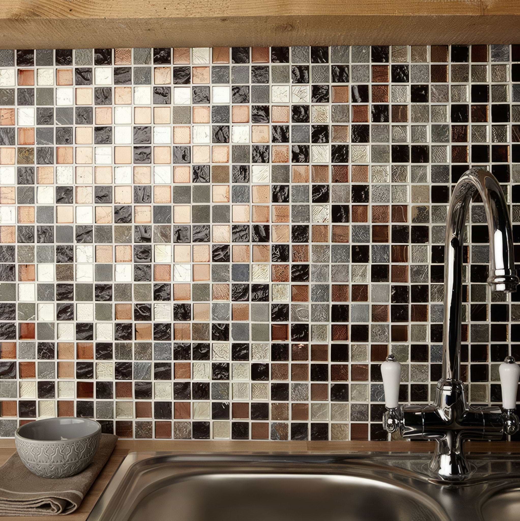 Cascade Glass & Stone Mix Mosaic - Hyperion Tiles