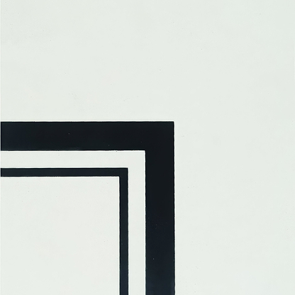 Cavendish Internal Corner Black on Dover White - Hyperion Tiles