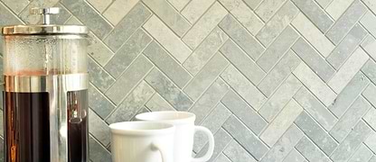 Cement Herringbone Mosaic - Hyperion Tiles