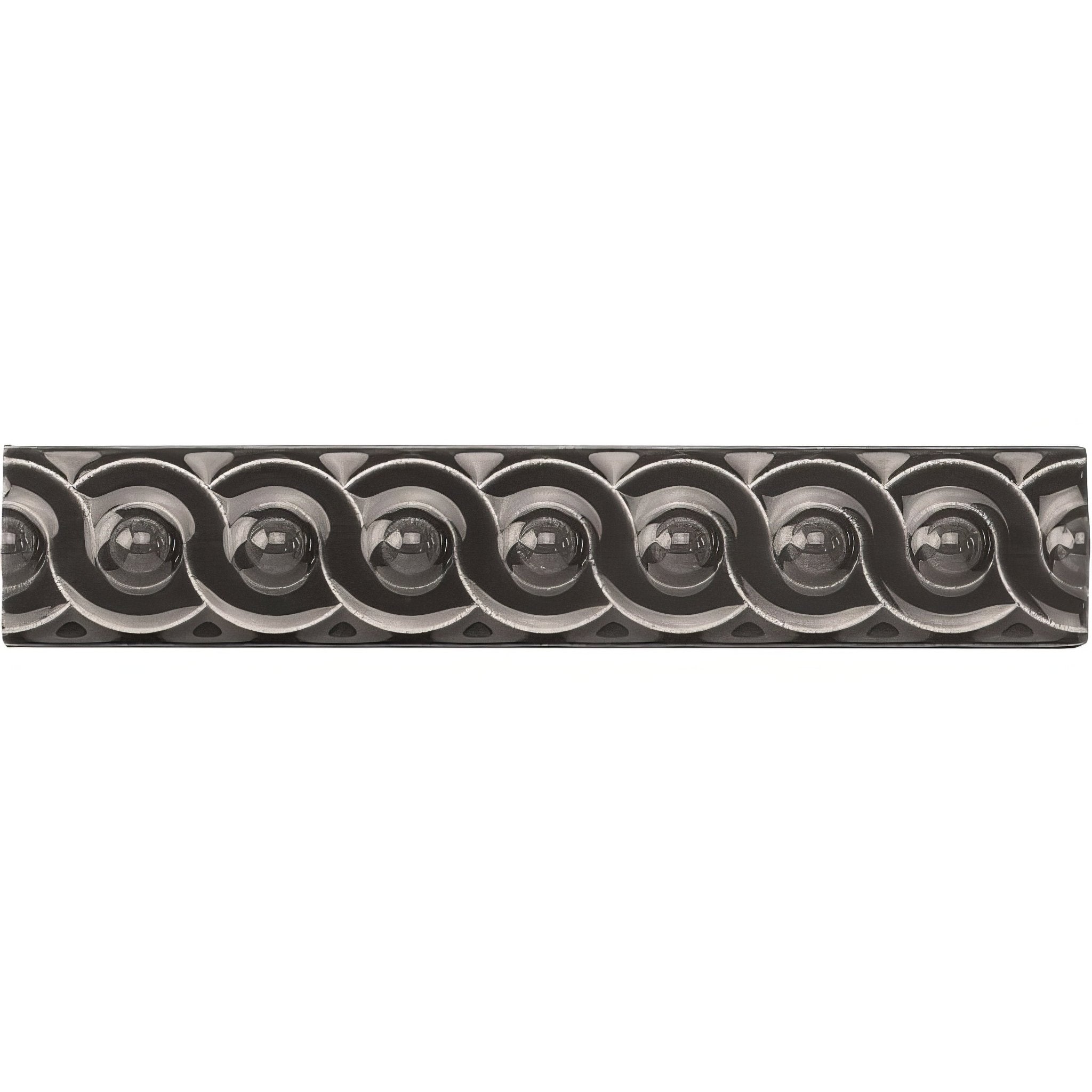 Charcoal Grey Scroll Moulding - Hyperion Tiles