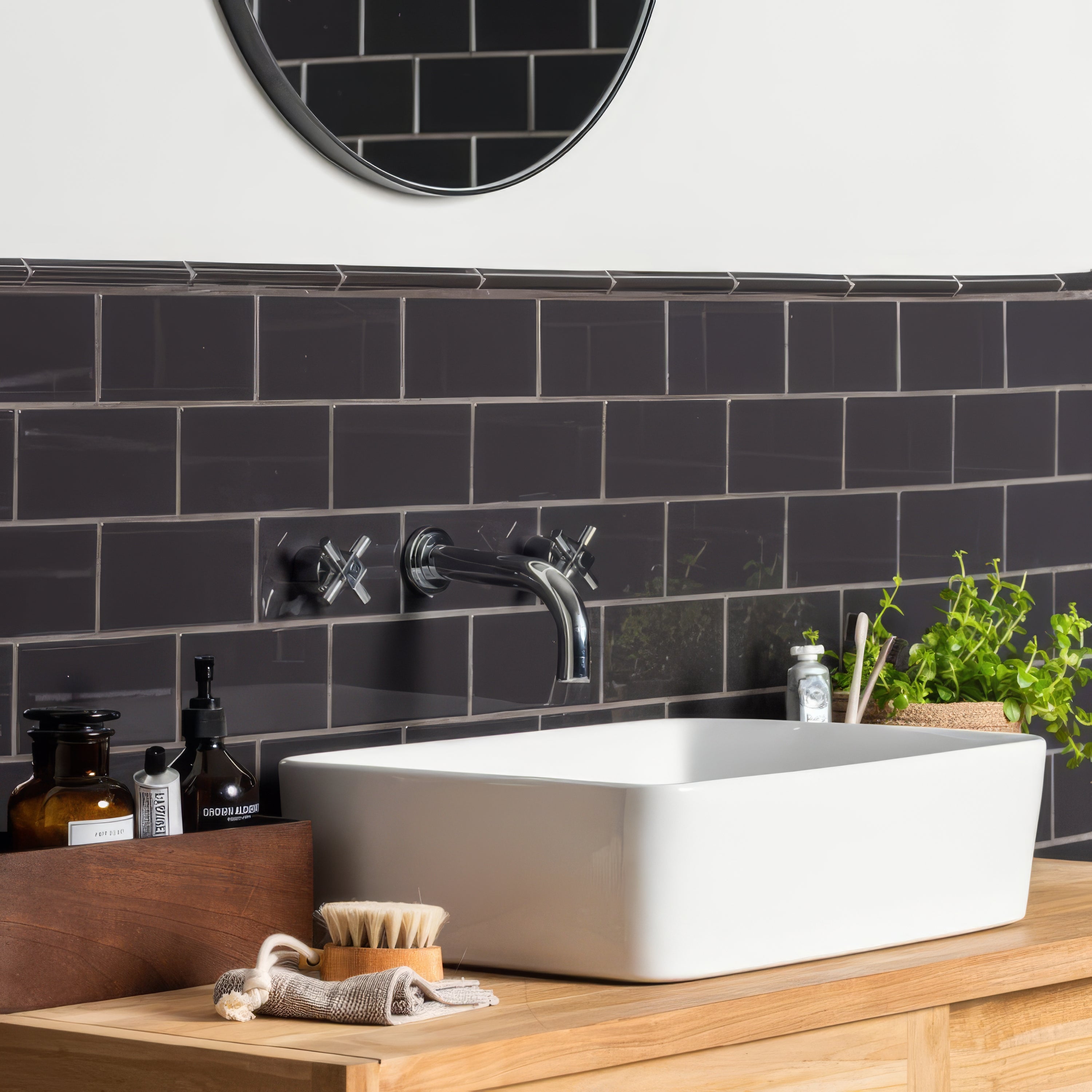 Charcoal Grey Astragal Moulding - Hyperion Tiles