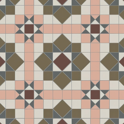 Chatsworth Brown, Carnation Pink, Dover White, Green, & Revival Grey - Hyperion Tiles