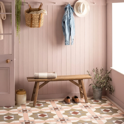 Chatsworth Brown, Carnation Pink, Dover White, Green, & Revival Grey - Hyperion Tiles
