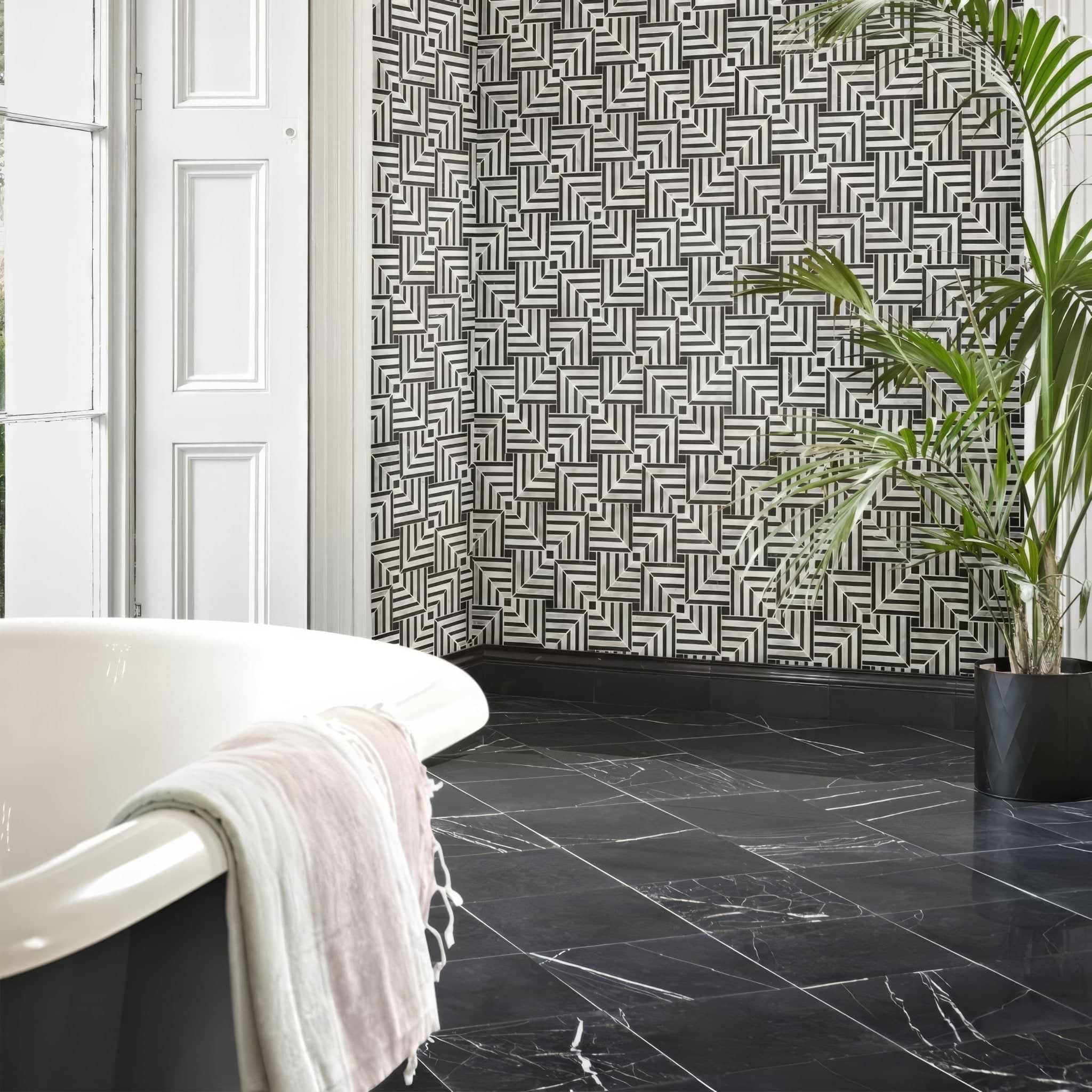 Chequers Court Black - Hyperion Tiles