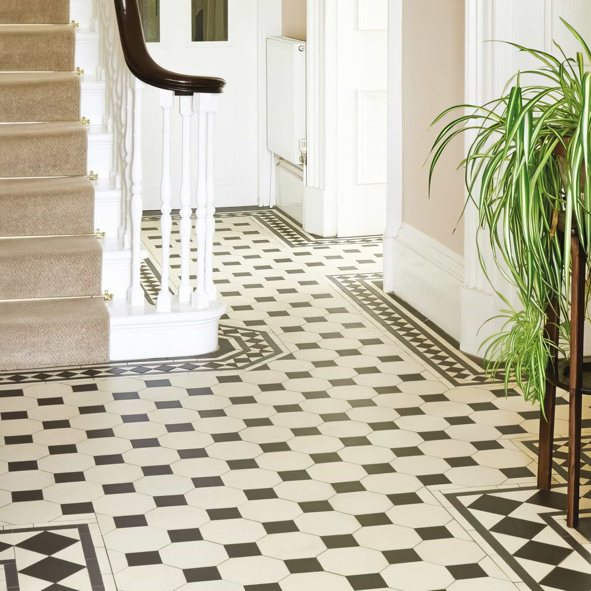 Chesterfield Black and Dover White - Hyperion Tiles