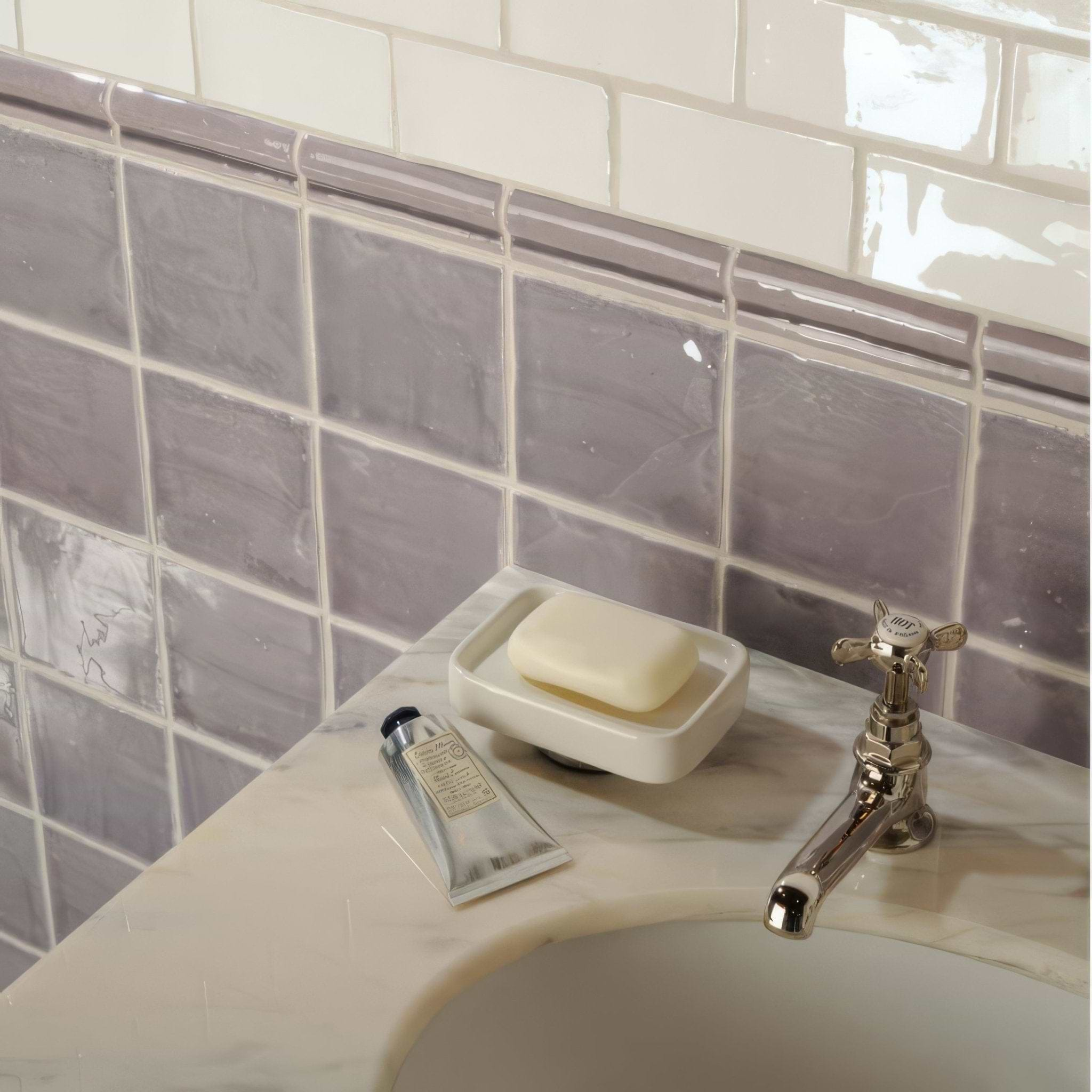 China White Half Tile - Hyperion Tiles