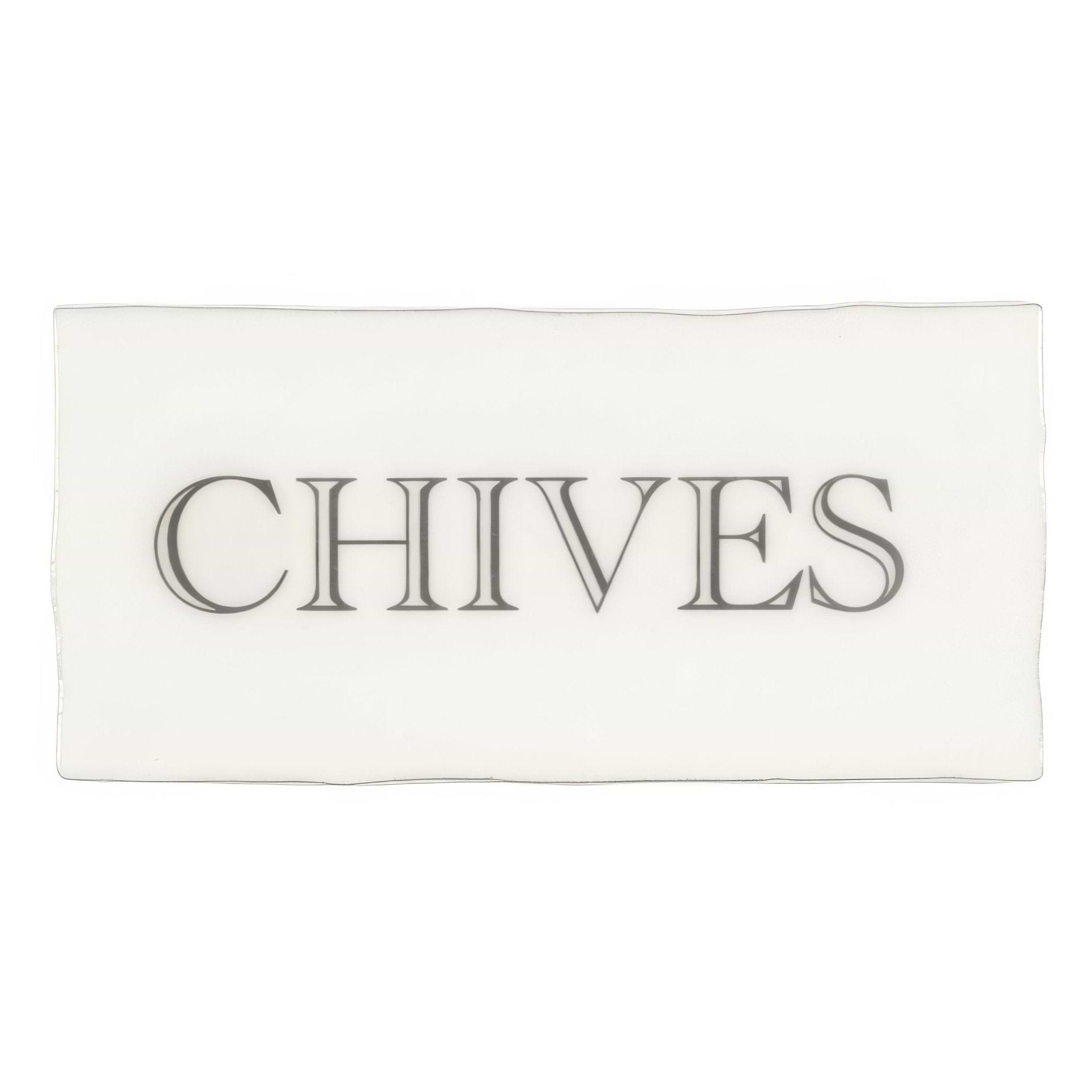 Chives in Grey on Cotton - Hyperion Tiles