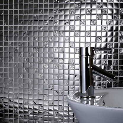 Chrome Pattern Glass Mosaic - Hyperion Tiles