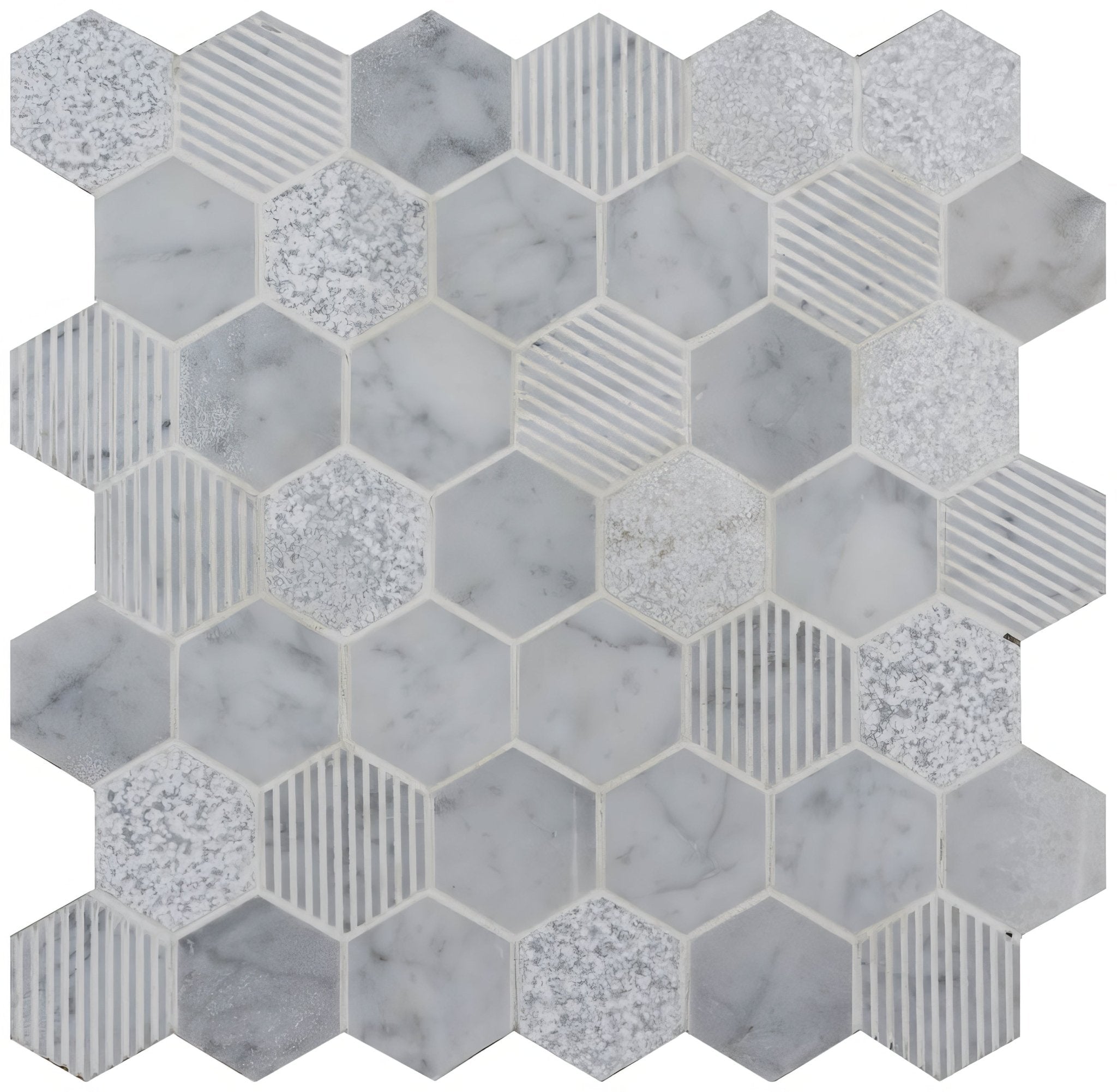 Cirrus Large Stone Hexagon - Hyperion Tiles