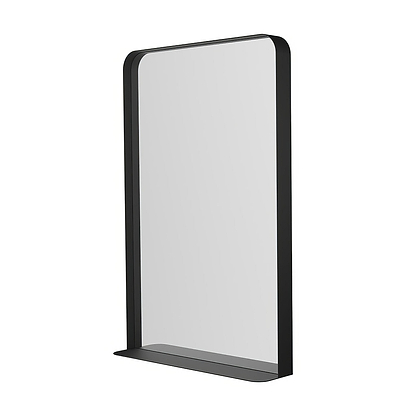 City Mirror with Shelf 50 Black - Hyperion Tiles