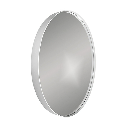City Round Mirror 60cm White - Hyperion Tiles