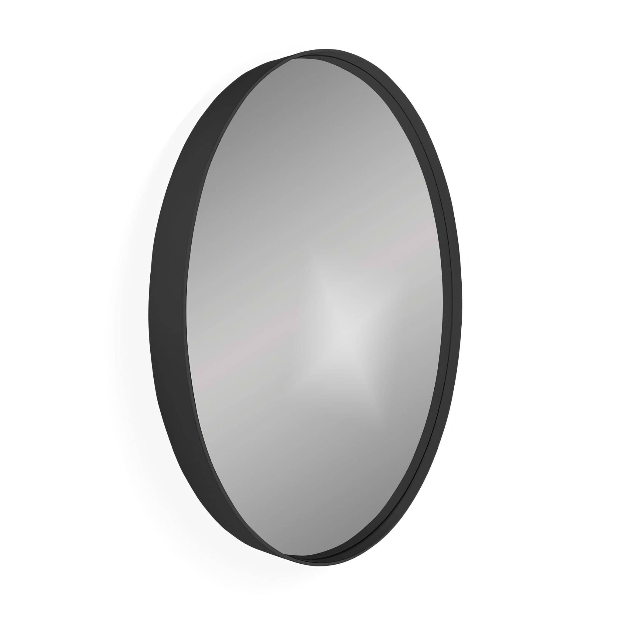 City Round Mirror 80cm Black - Hyperion Tiles