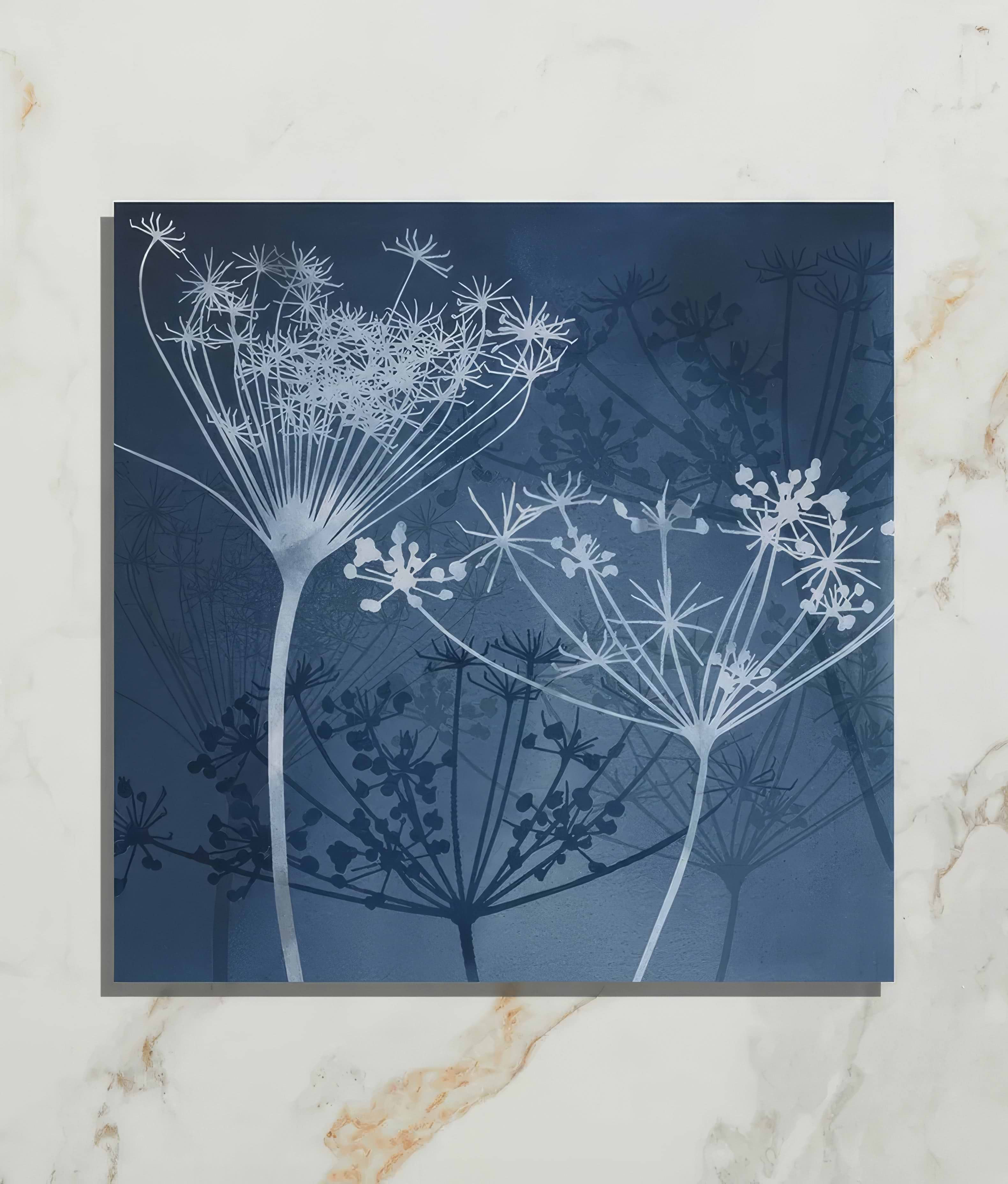 Wild Botanicals Porcelain Blue By Clarissa Hulse - Hyperion Tiles