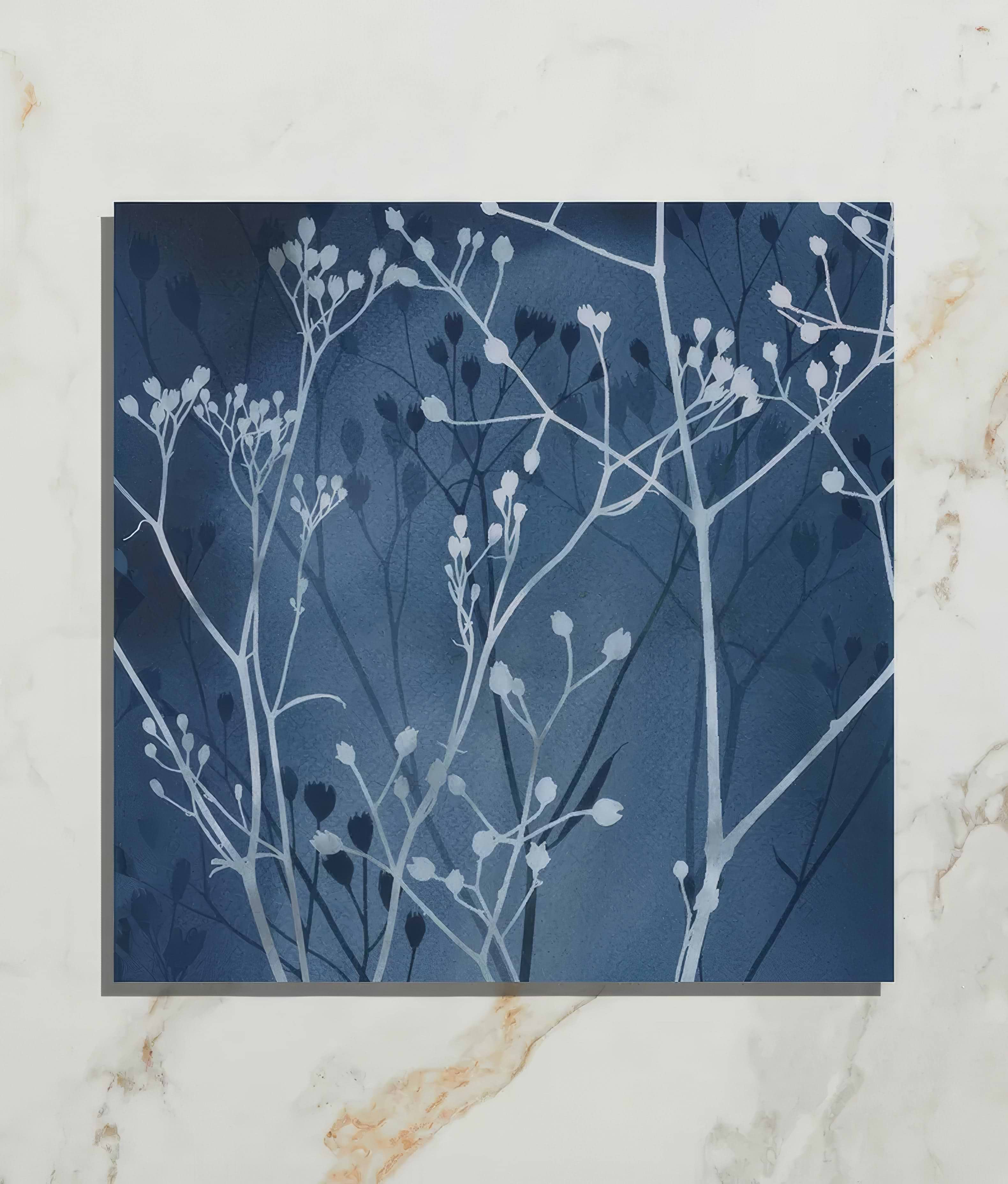 Wild Botanicals Porcelain Blue By Clarissa Hulse - Hyperion Tiles