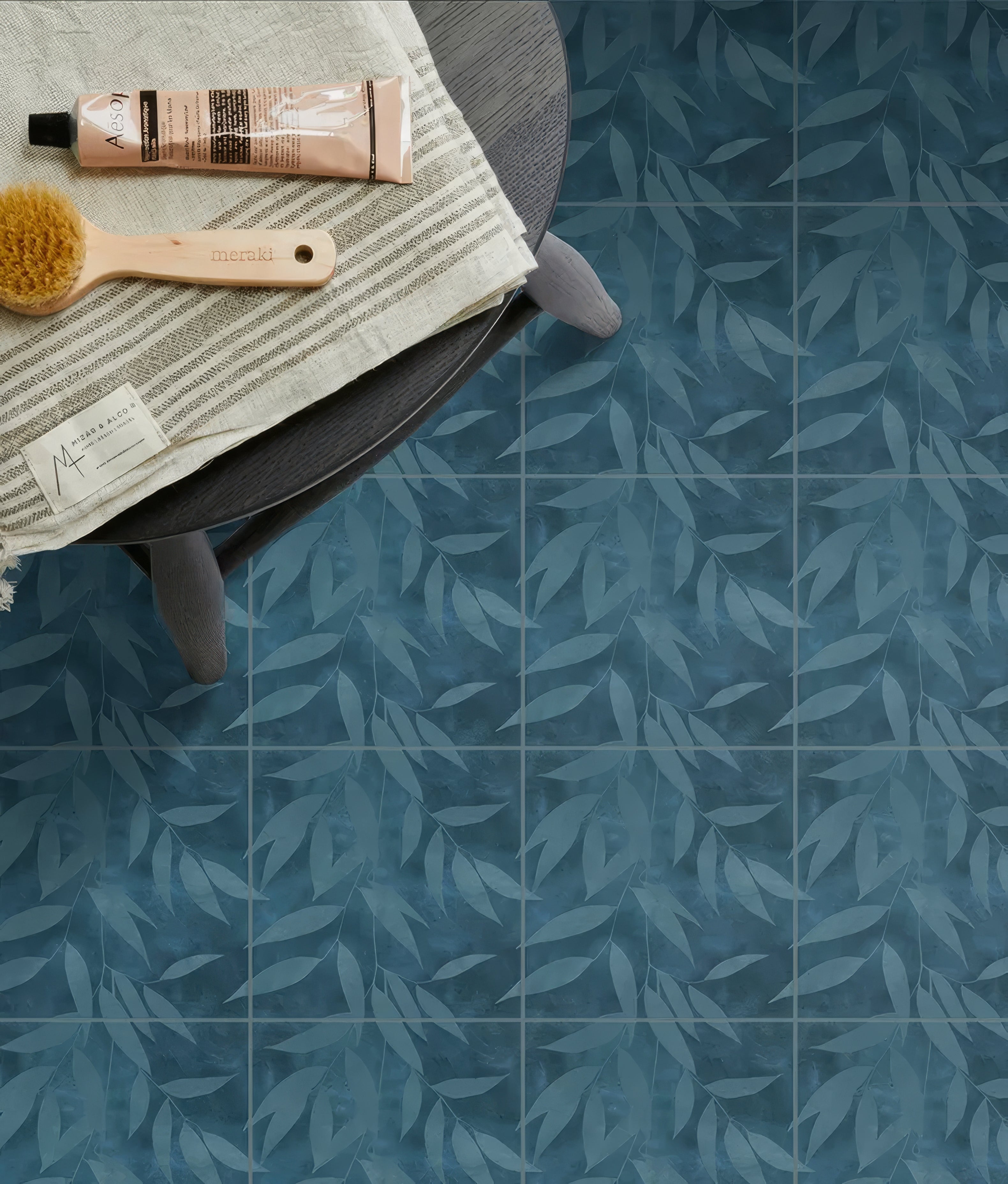 Willow Porcelain Blue By Clarissa Hulse - Hyperion Tiles - Ca'Pietra