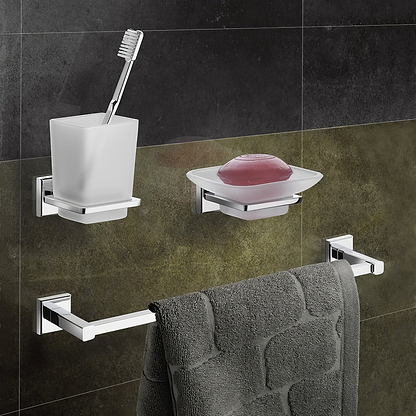 Colorado Glass Soap Dispenser Chrome - Hyperion Tiles