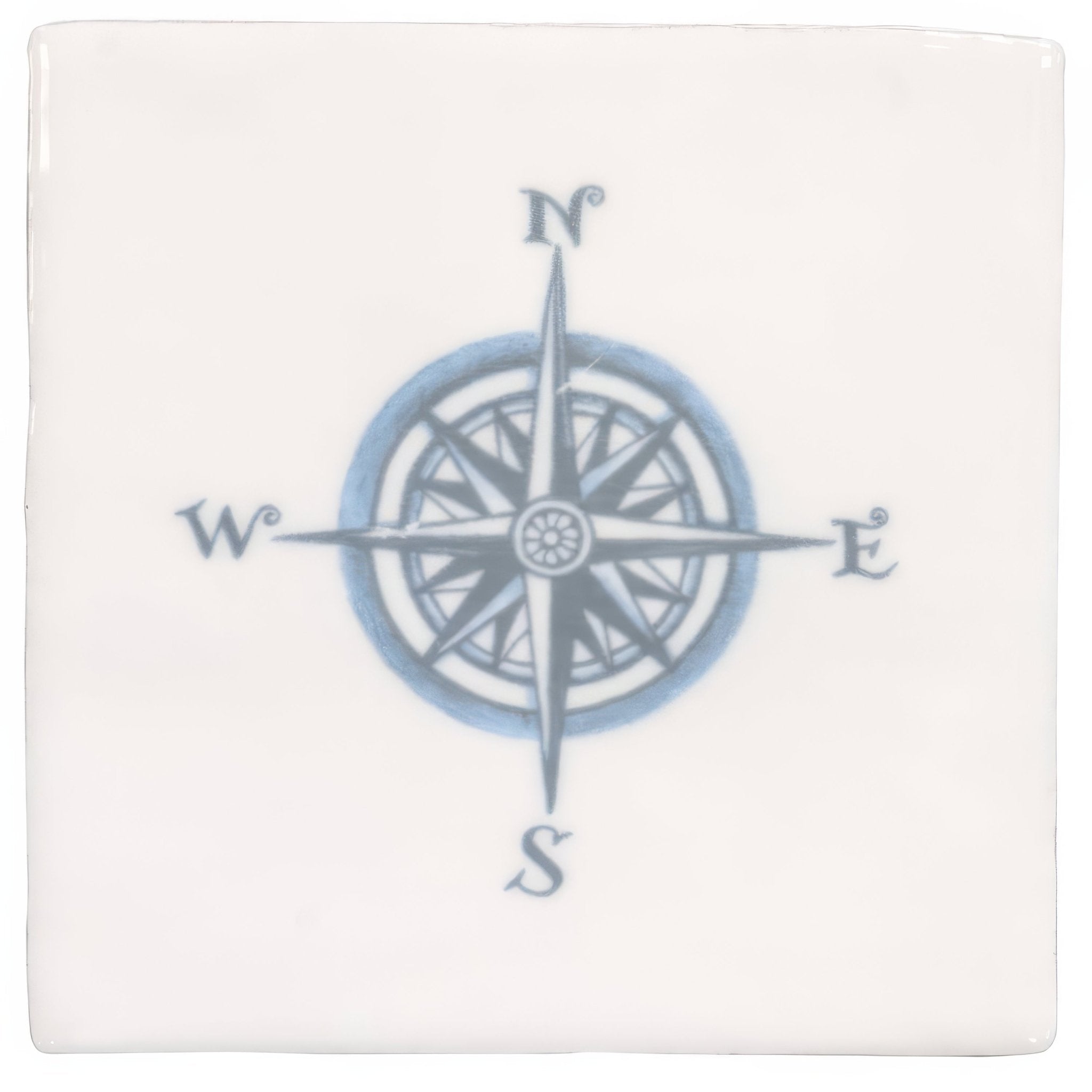 Compass Blue on Cotton - Hyperion Tiles