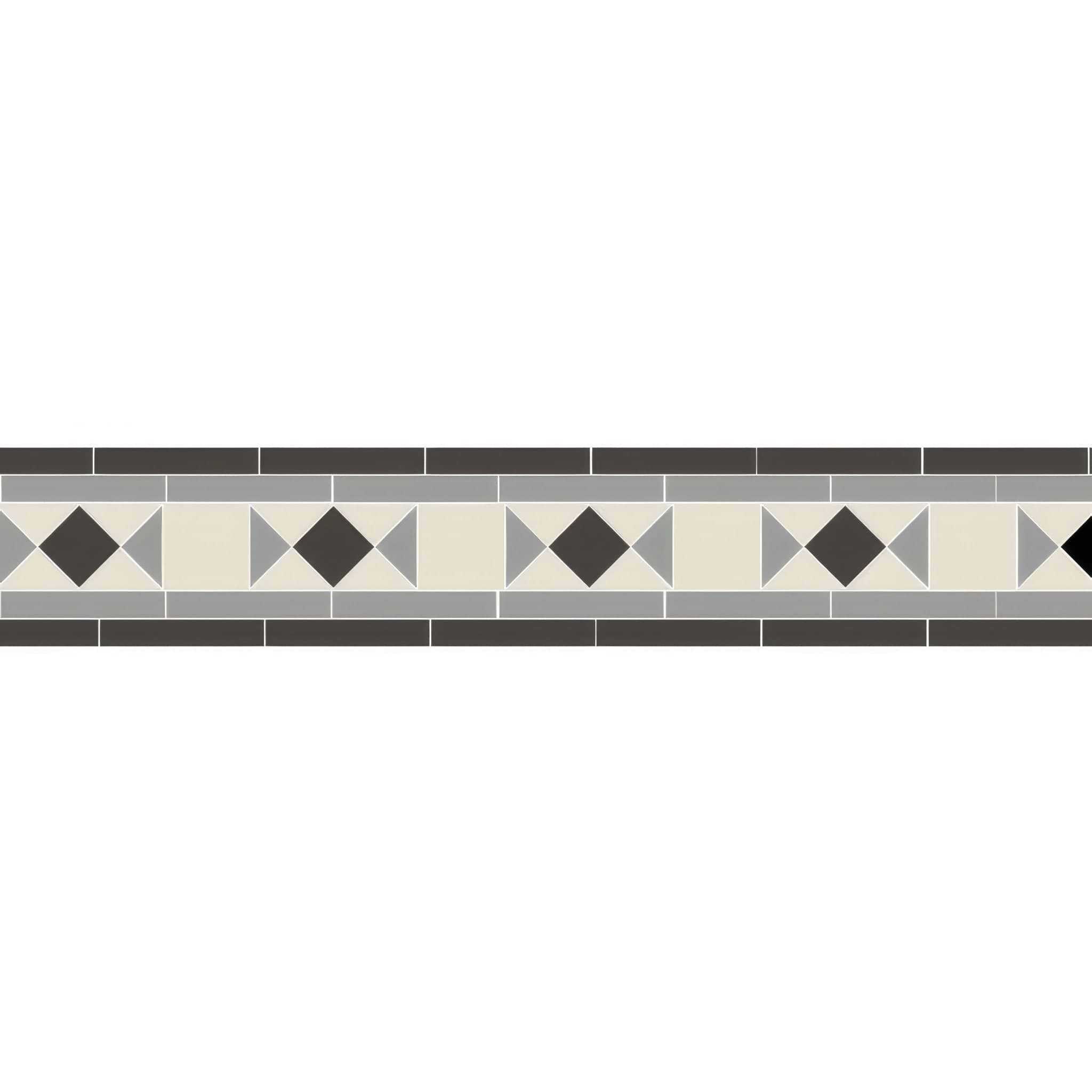 Conrad Grey and Black - Hyperion Tiles