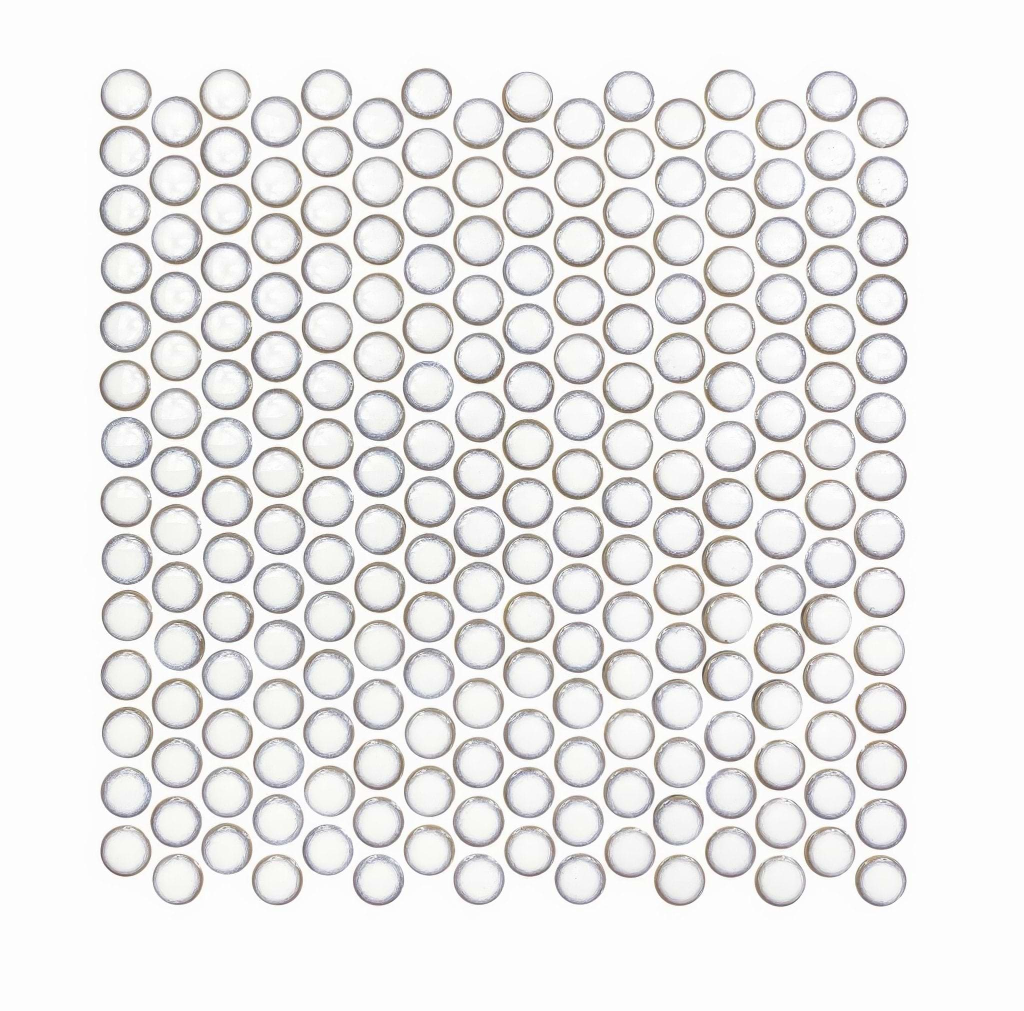 Copenhagen Penny Round White Mosaic - Hyperion Tiles