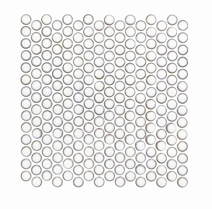 Copenhagen Penny Round White Mosaic - Hyperion Tiles