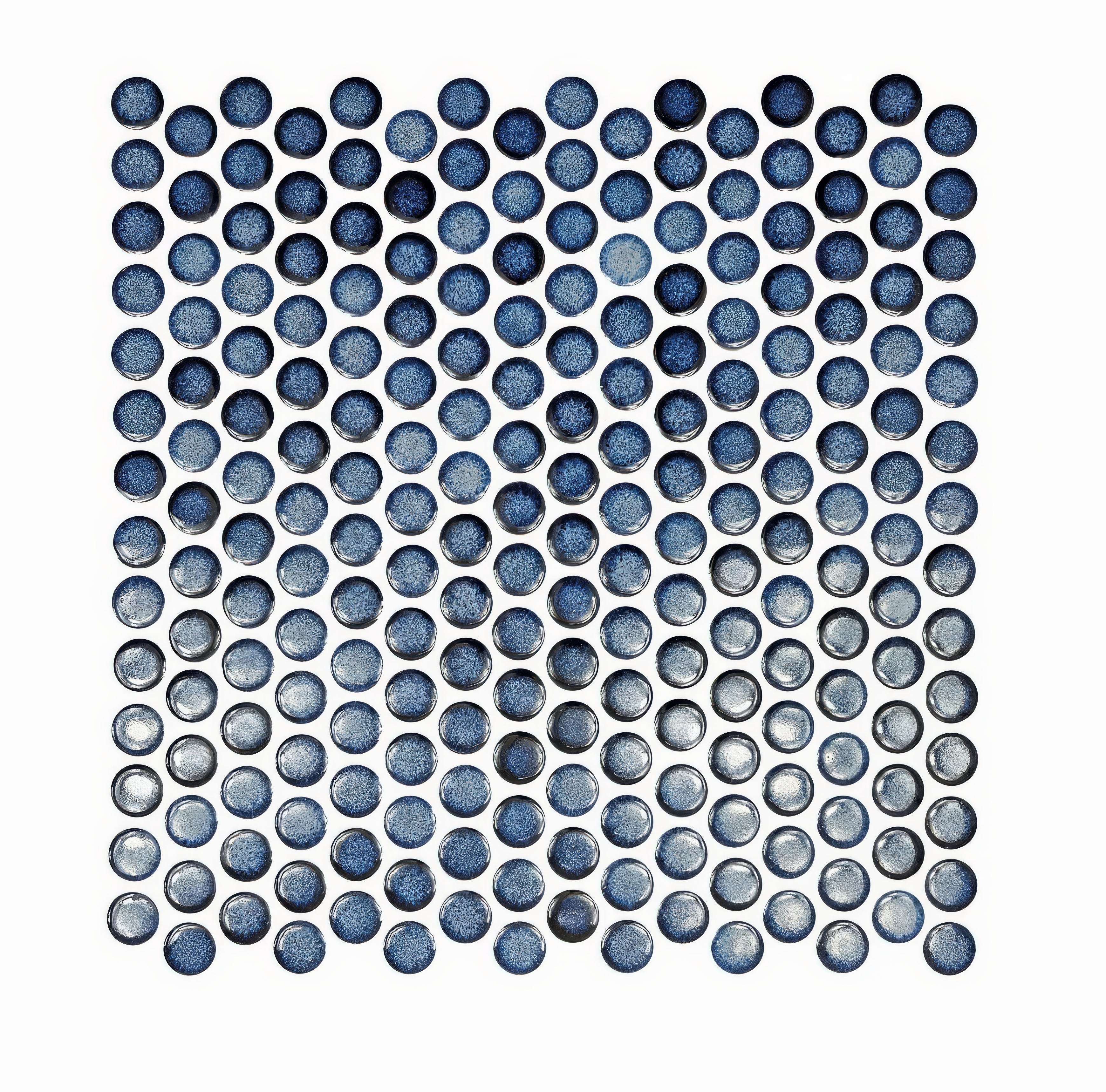 Copenhagen Penny Round Blue Mosaic - Hyperion Tiles