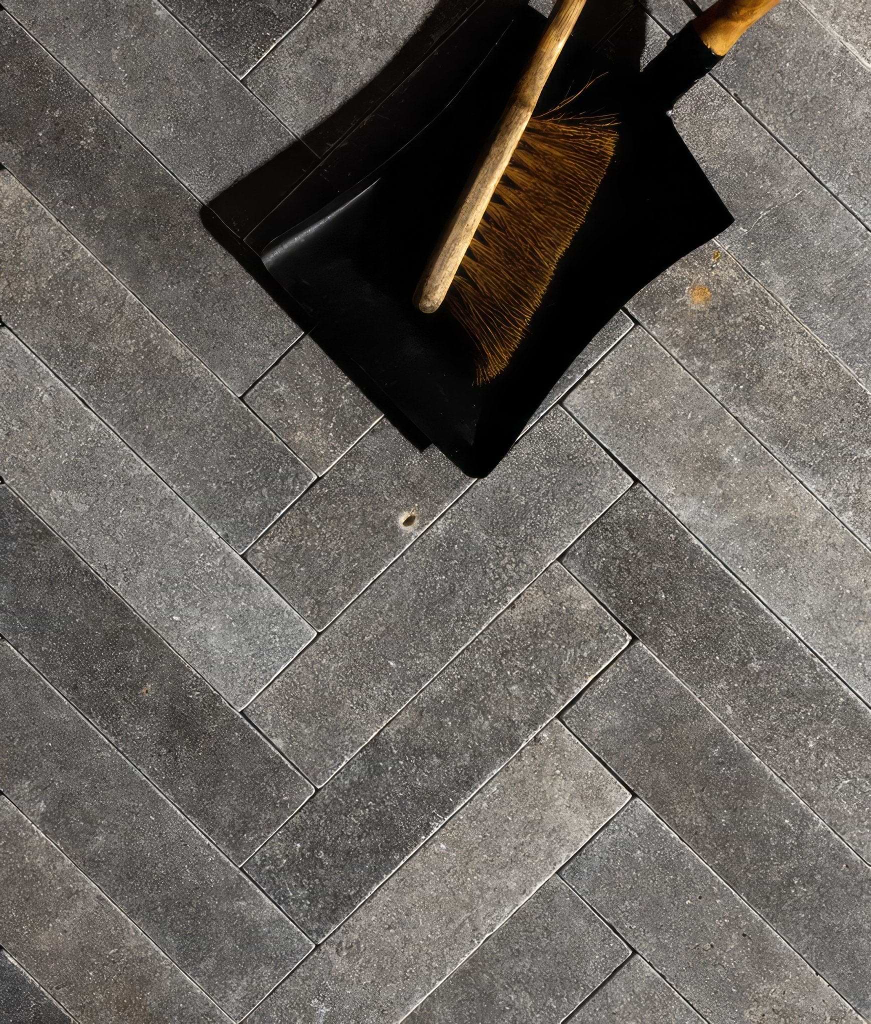 Corfe Limestone Tumbled & Etched Parquet - Hyperion Tiles