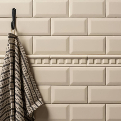 County White Metro Bevelled Tile - Hyperion Tiles