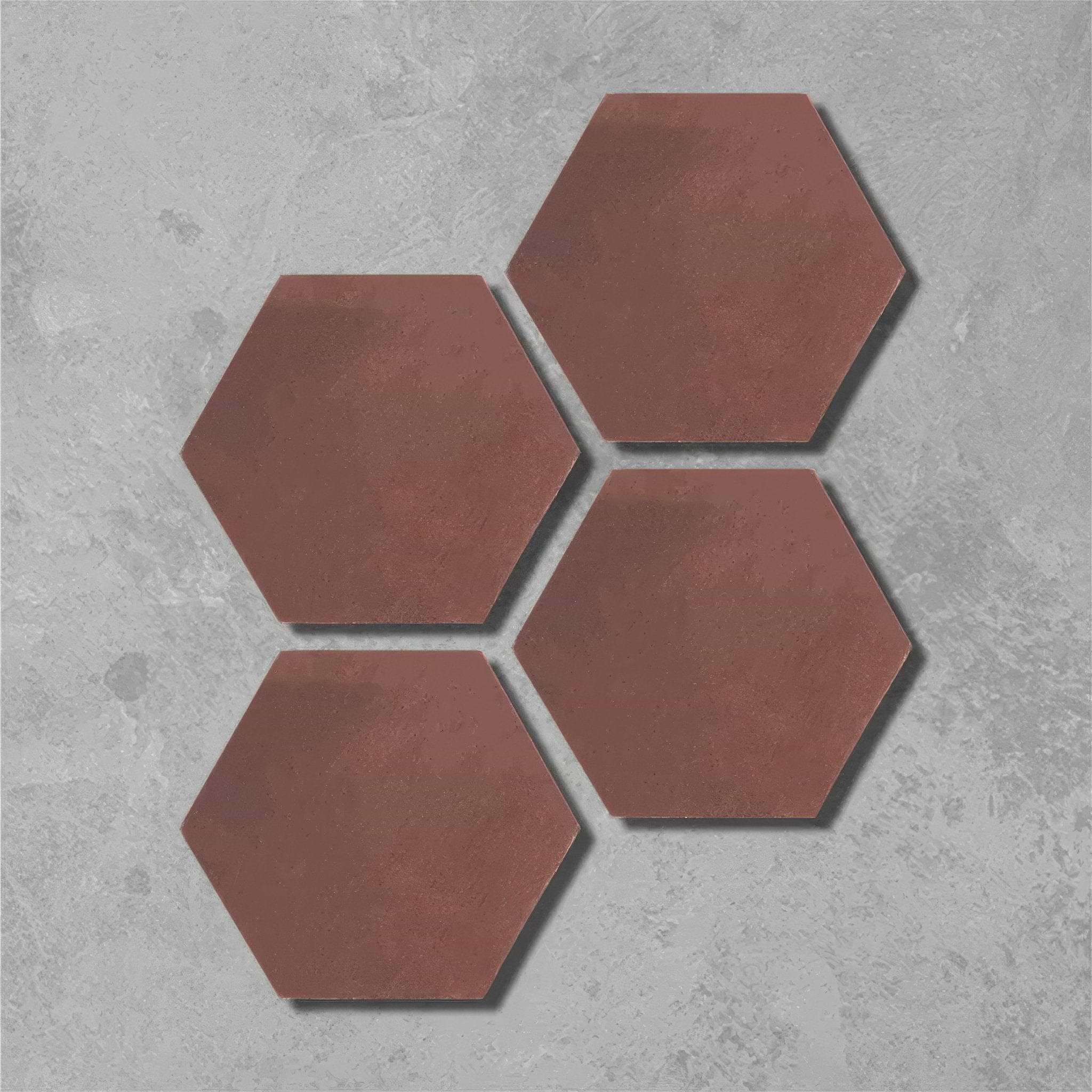Crimson Hexagonal Tile - Hyperion Tiles