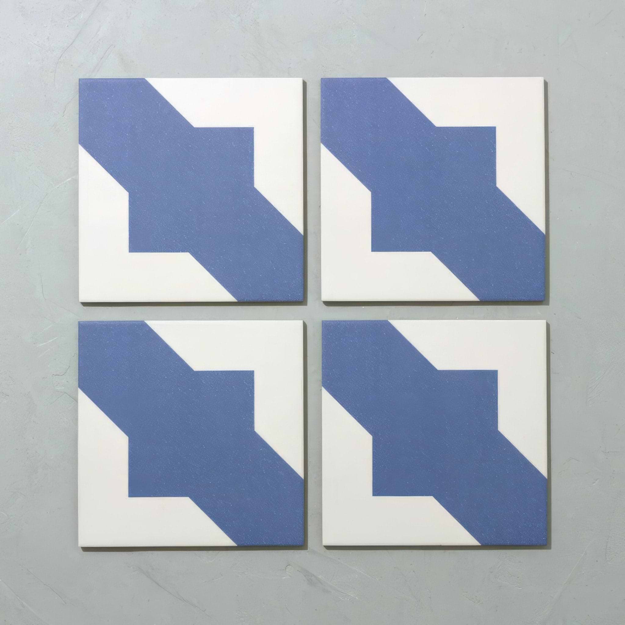 Crosses Navy Porcelain Tile - Hyperion Tiles