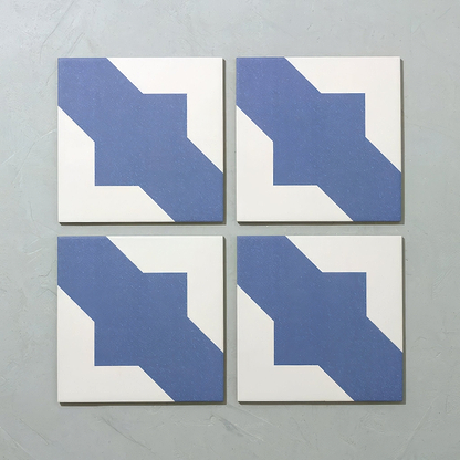 Crosses Navy Porcelain Tile - Hyperion Tiles