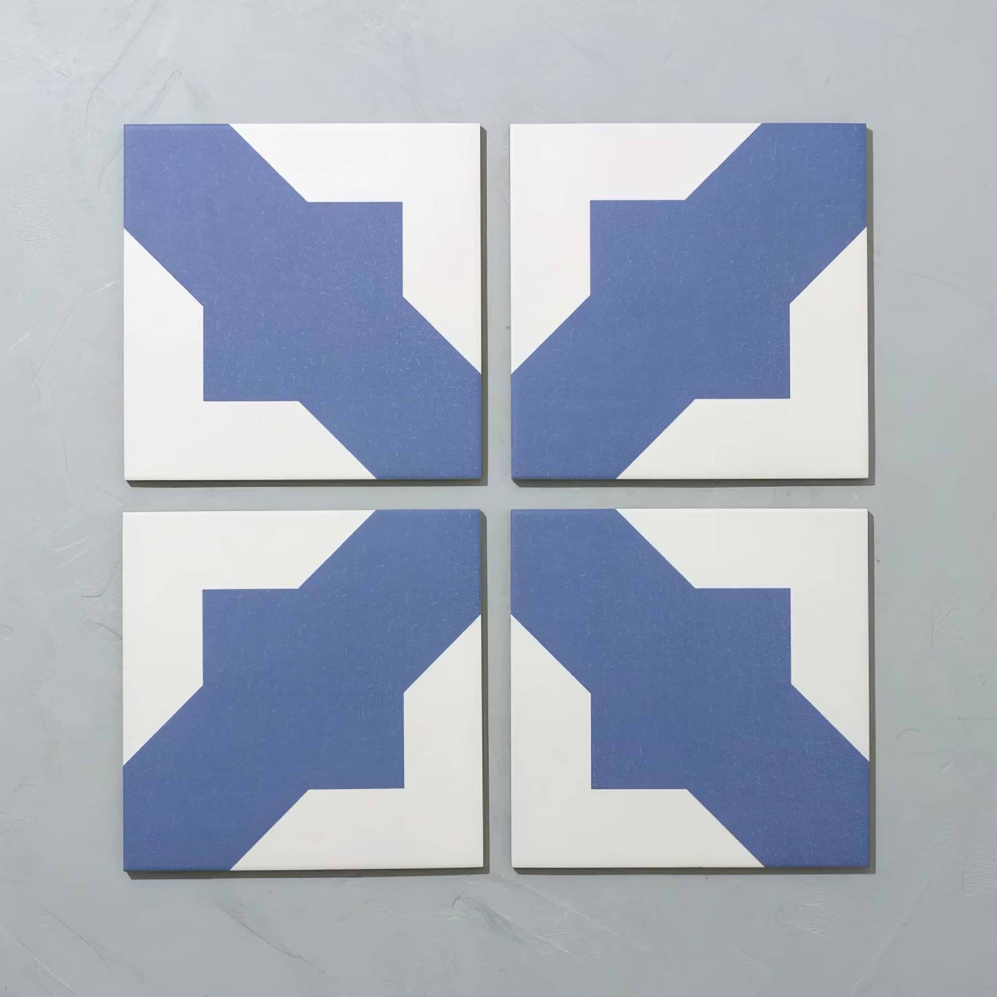 Crosses Navy Porcelain Tile - Hyperion Tiles