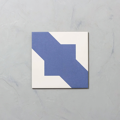 Crosses Navy Porcelain Tile - Hyperion Tiles
