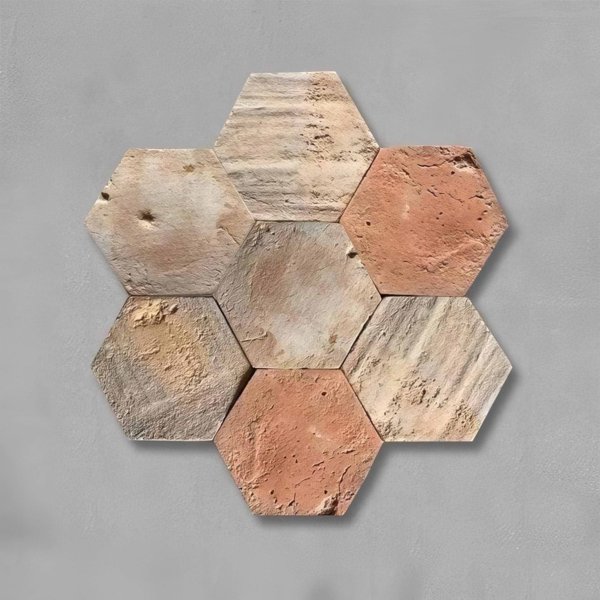 Dark Reclaimed Hexagonal Terracotta Tiles - Hyperion Tiles