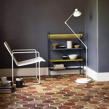 Dark Reclaimed Hexagonal Terracotta Tiles - Hyperion Tiles