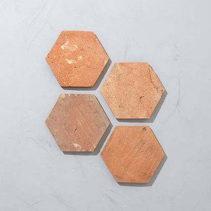 Dark Reclaimed Hexagonal Terracotta Tiles - Hyperion Tiles