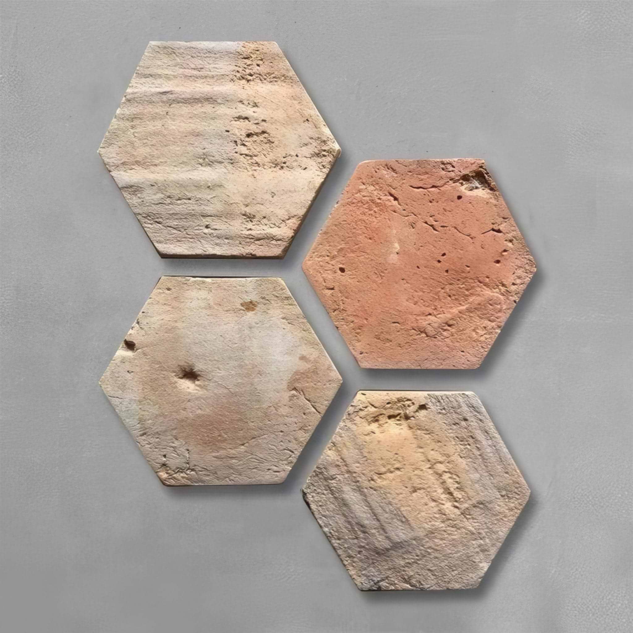 Dark Reclaimed Hexagonal Terracotta Tiles - Hyperion Tiles