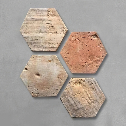 Dark Reclaimed Hexagonal Terracotta Tiles - Hyperion Tiles