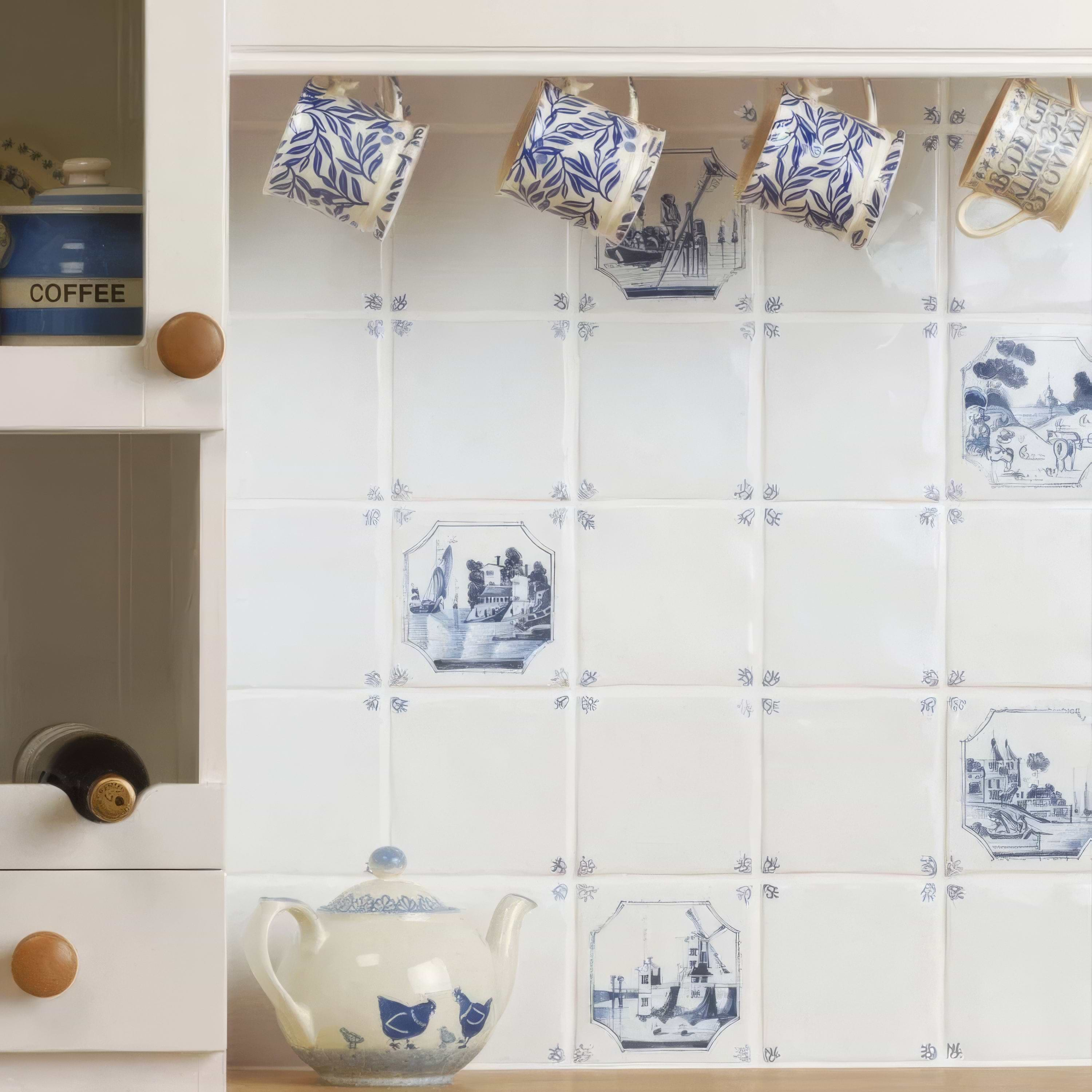 Delft White Blanc with Corners - Hyperion Tiles