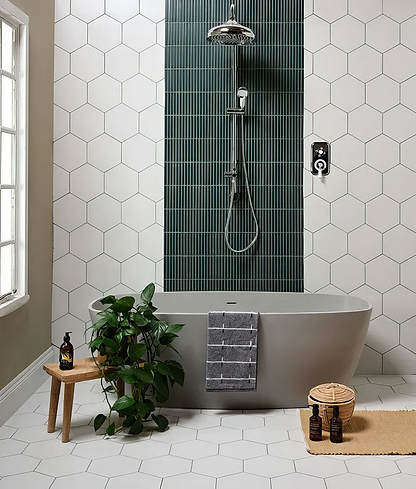 Delicate Porcelain Hexagon - Hyperion Tiles