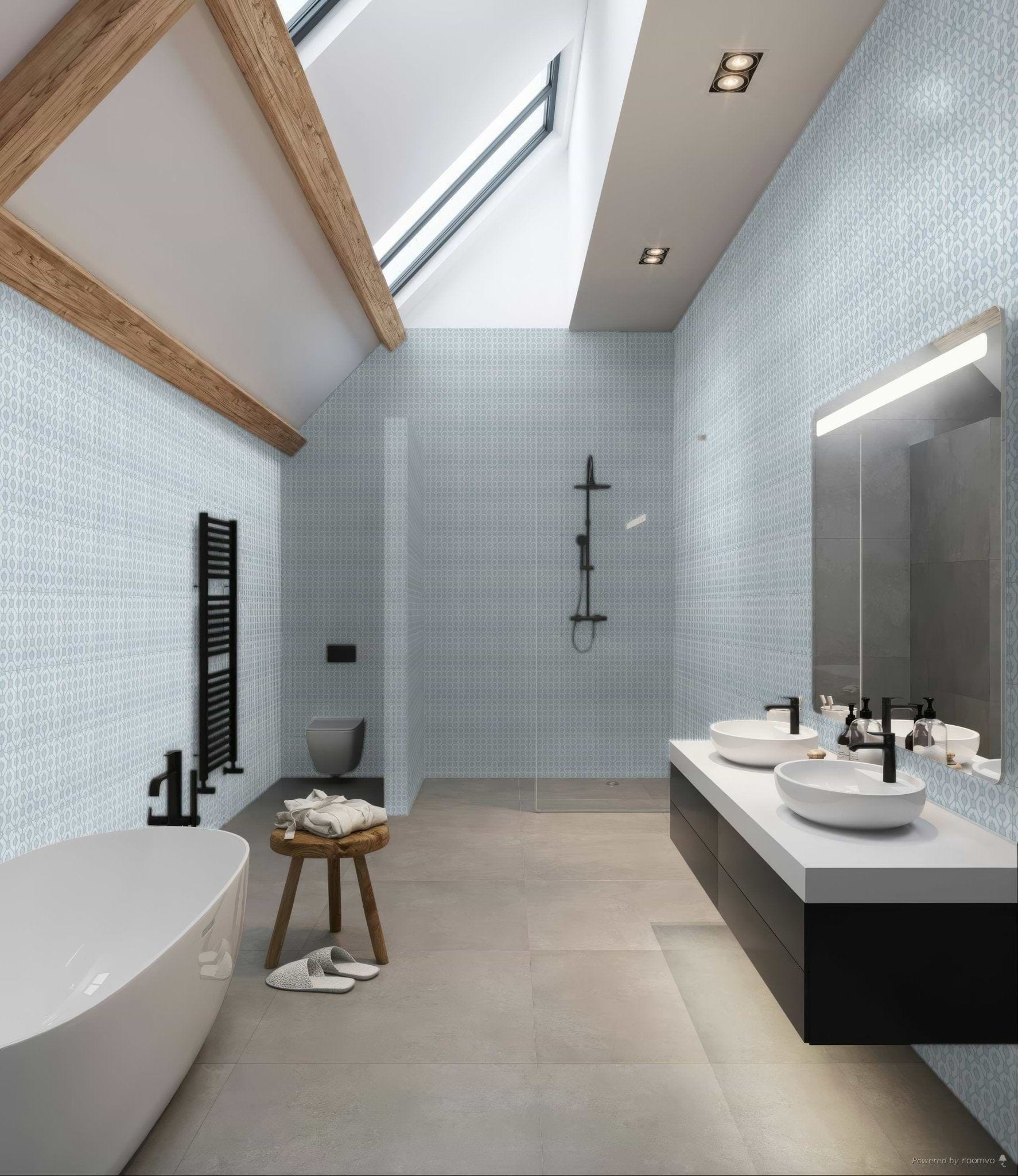 Designers Guild Jaal Sky Blue - Hyperion Tiles